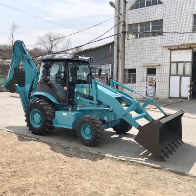 middle and small size front end compact backhoe loader 3cx 4cx with excavator for sale